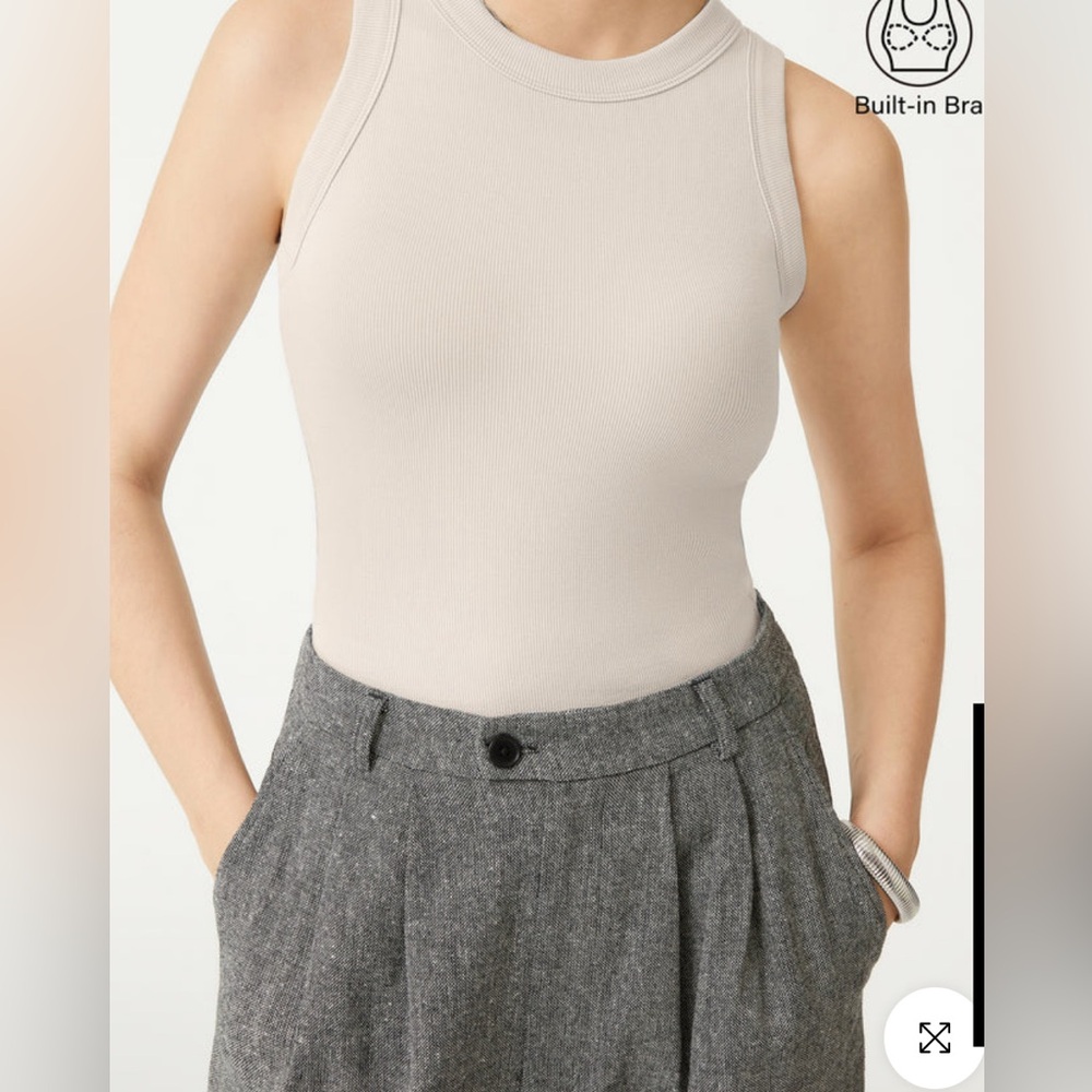 OGL Move Plantive Brami Crew Tank Vanilla 2XL NWT